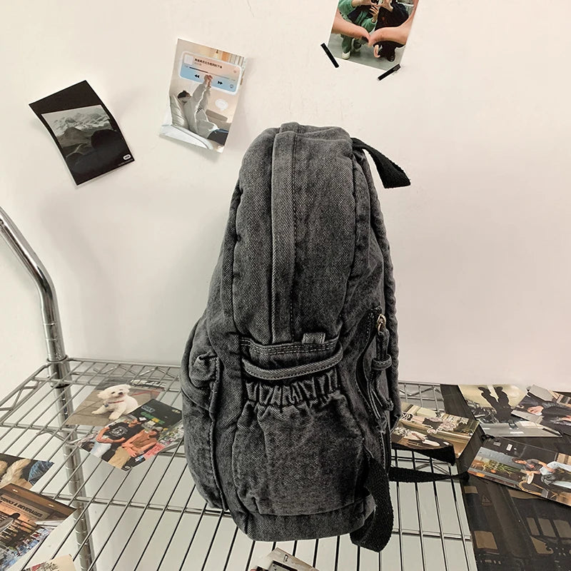 High Quality Large Capacity Denim Backpack