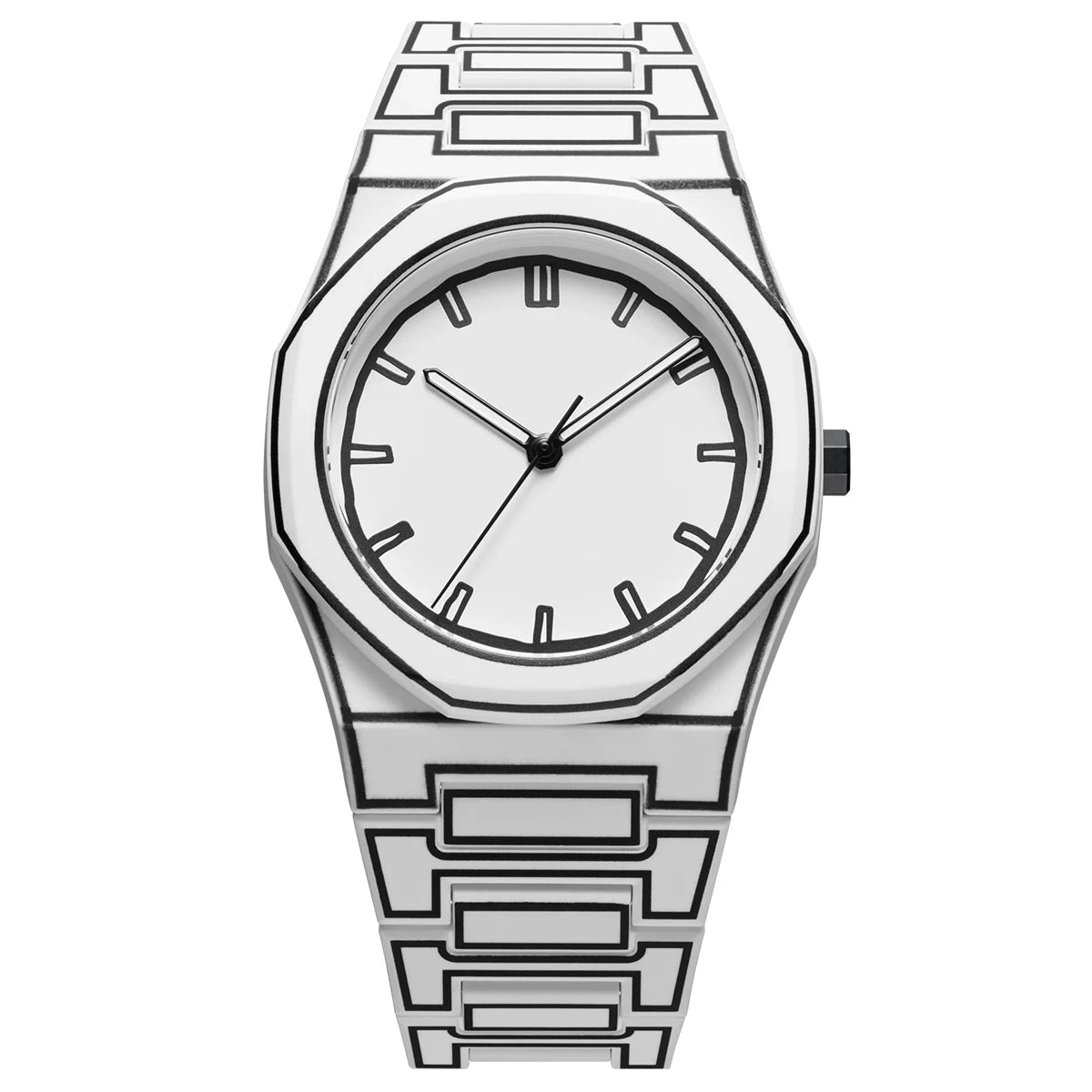 Sketch Watch Comic Book Style Men's Quartz Watch Waterproof Comic Watch