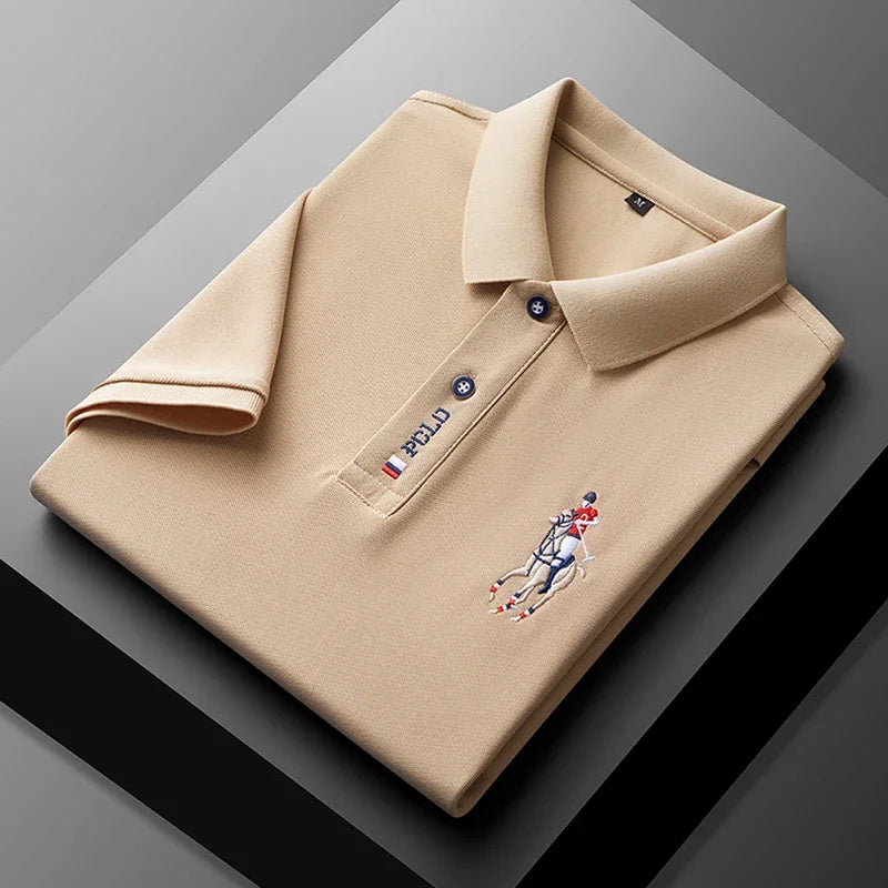 Men's Summer Embroidered Polo Shirt