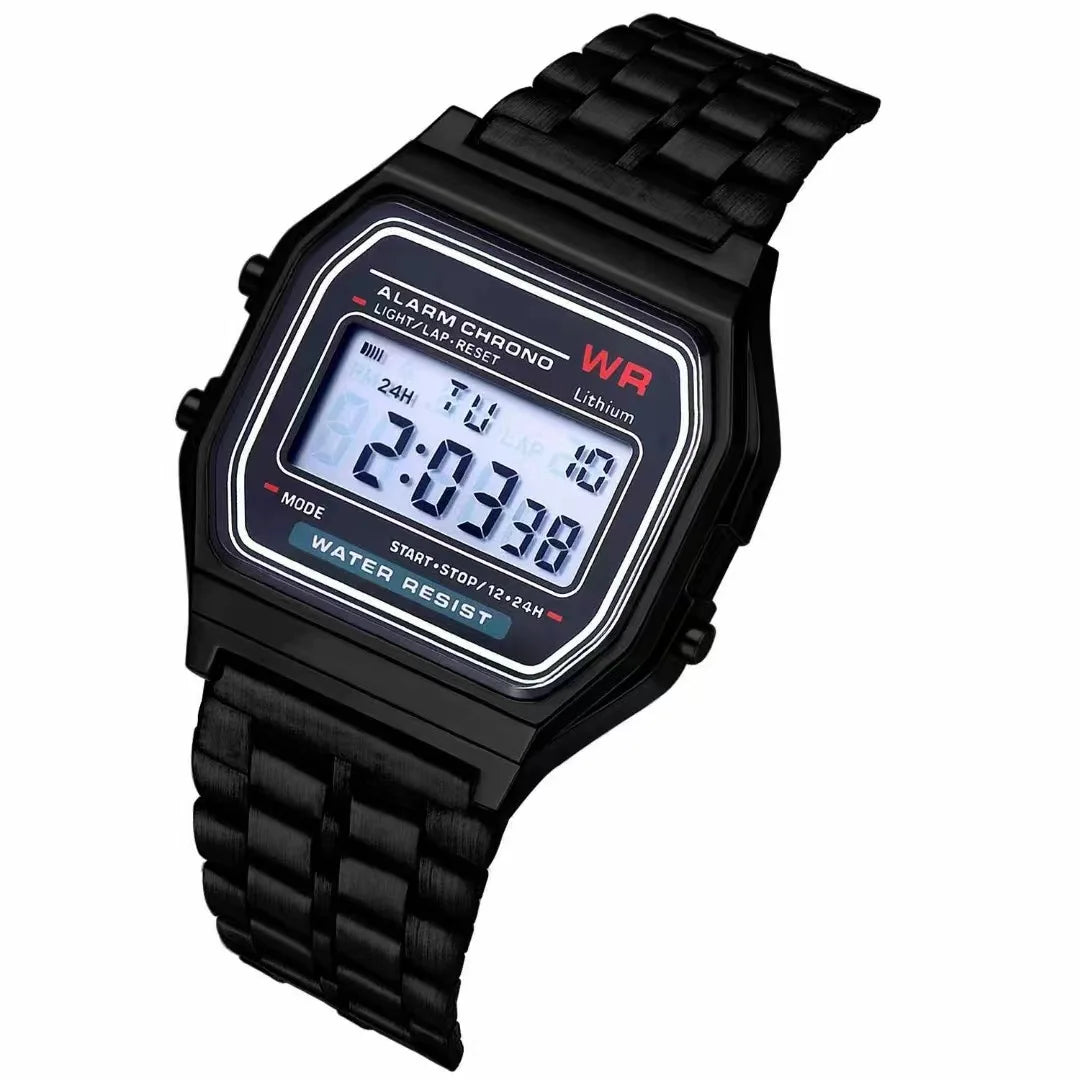 Stainless Steel Band LED Digital Sports Watch