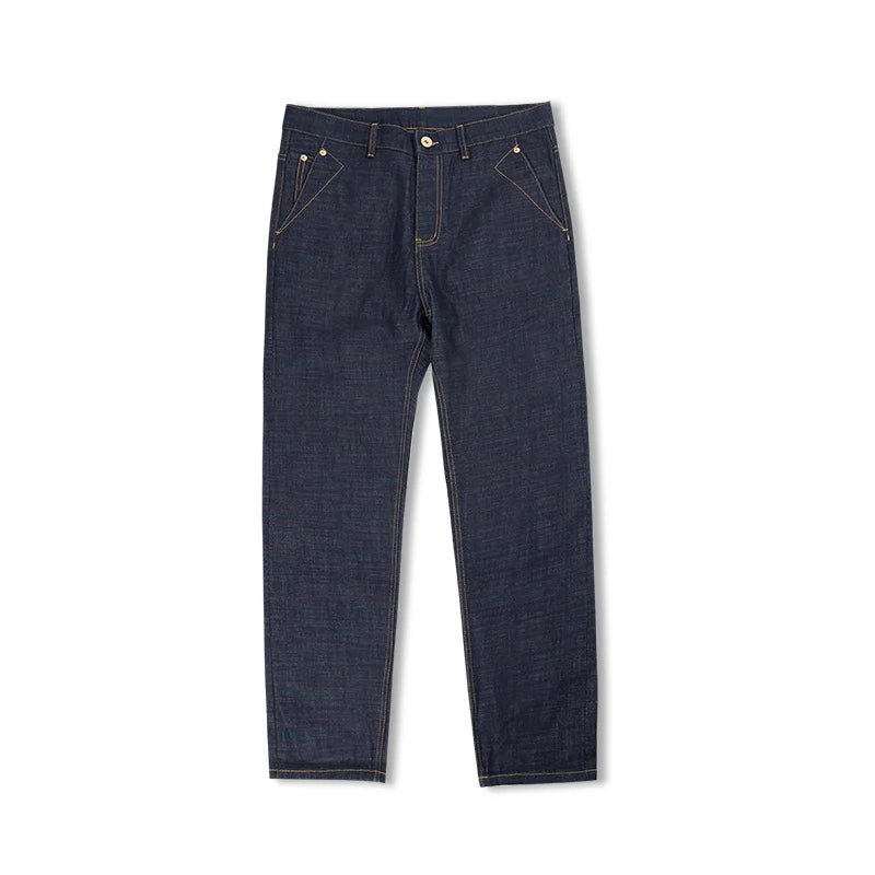 13.5oz Heavyweight Selvedge Raw Denim Jeans - Cotton Straight Leg