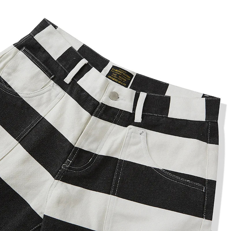 Men's Vintage Striped Cotton Shorts