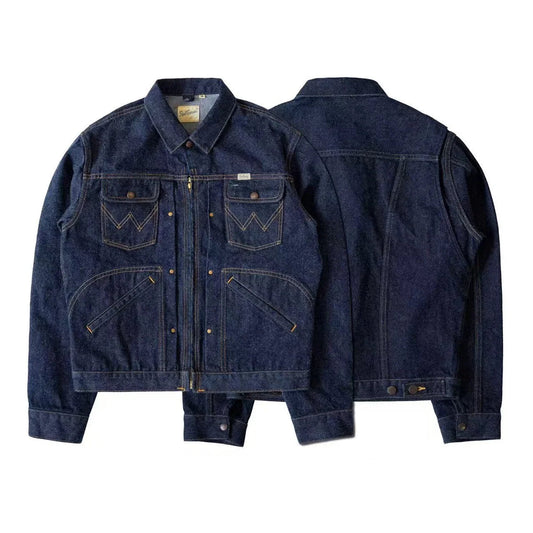 Retro 1960s Western Style Men's Selvedge Denim Jacket