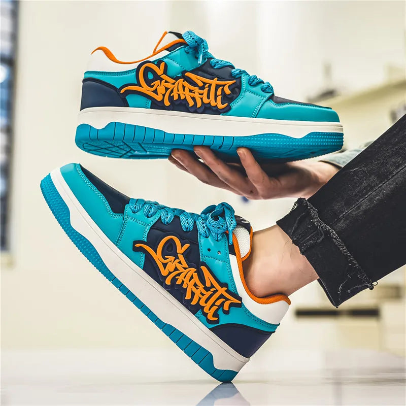 Skateboard Shoes - Loud Graffiti Pattern