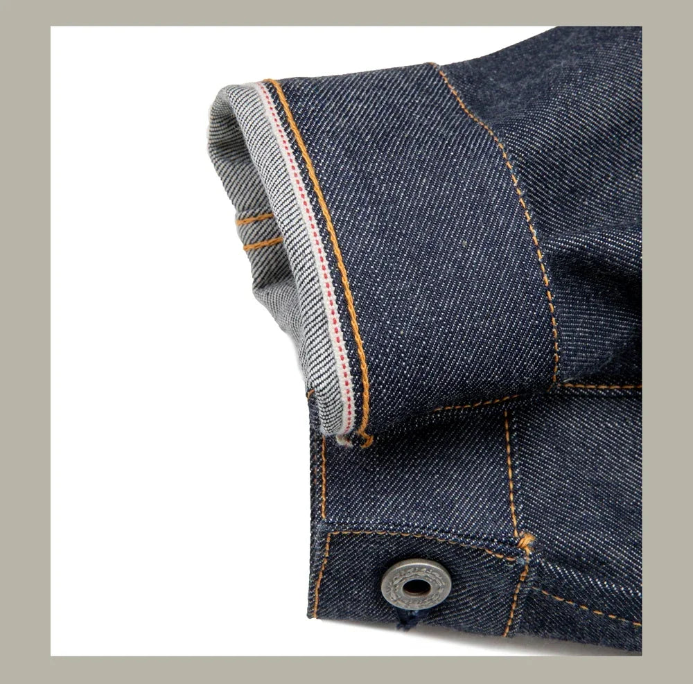 Jean Jacket American Casual Style Type 1 Selvedge Denim