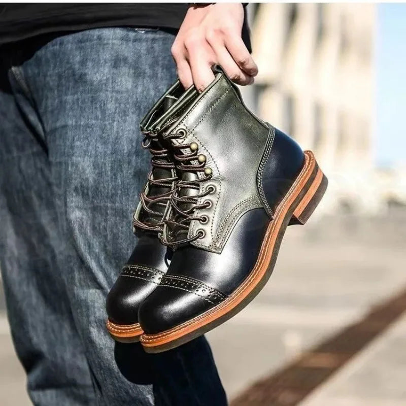 Retro British Cap-Toe Service Boots