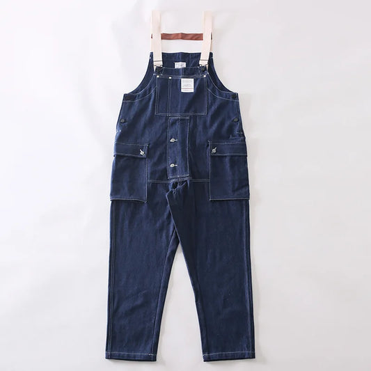 Men's Vintage Workwear Denim Overalls