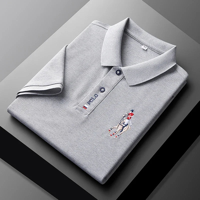 Men's Summer Embroidered Polo Shirt