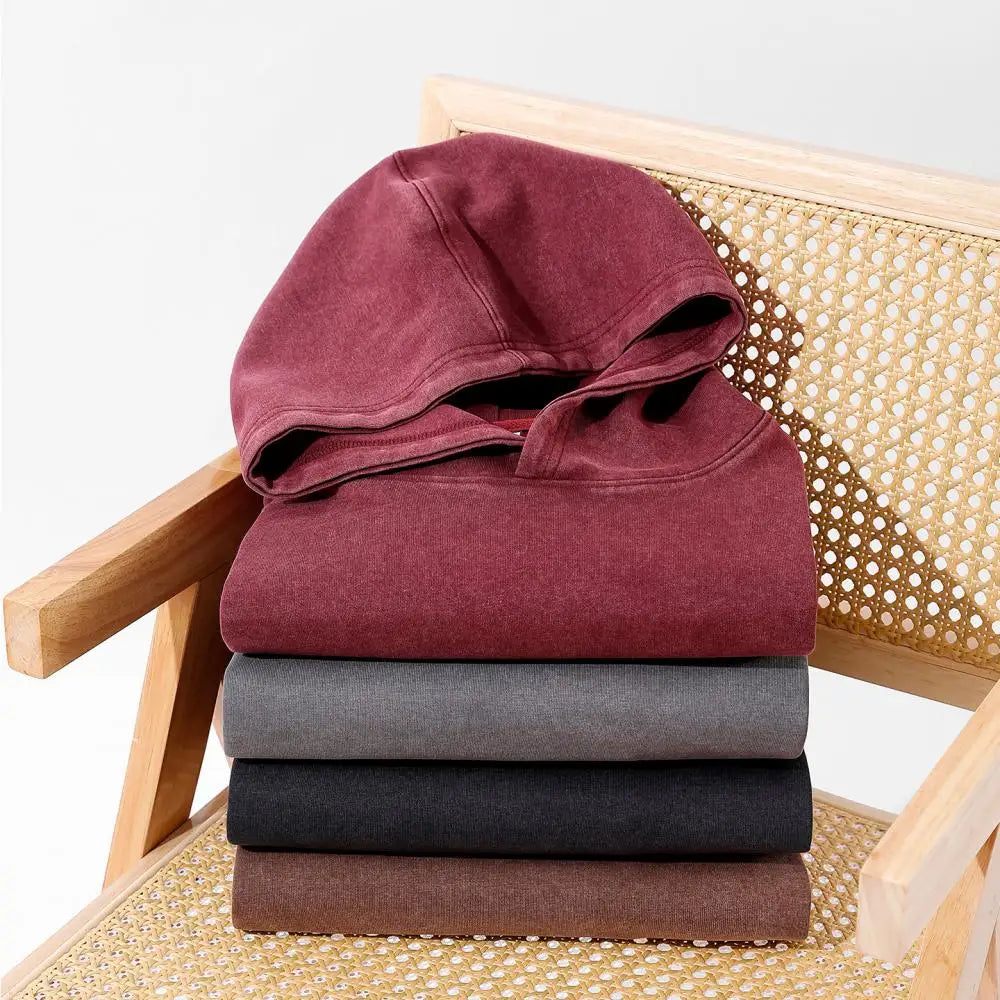 Heavyweight Vintage Japanese Retro Washed Hoodie