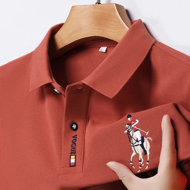Men's Summer Embroidered Polo Shirt