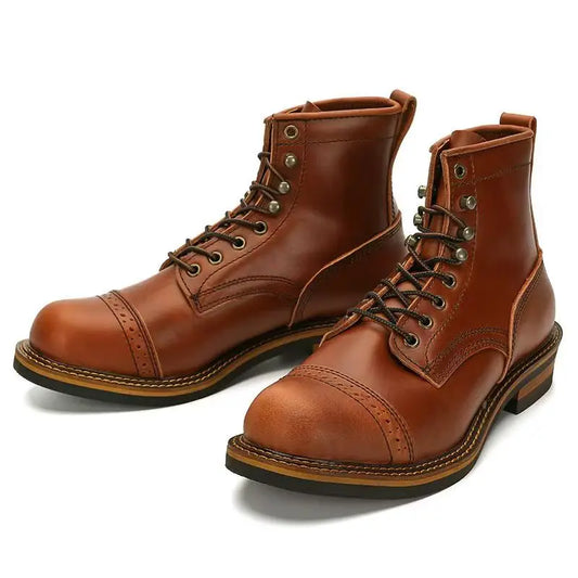Retro British Cap-Toe Service Boots