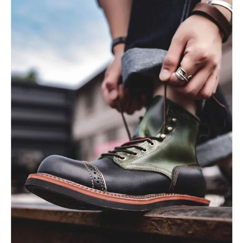 Retro British Cap-Toe Service Boots