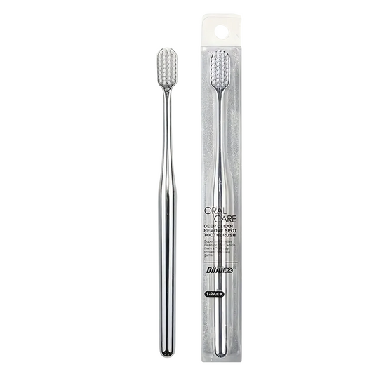 Advanced Luxury Silver/Gold Soft Bristle Manual Toothbrush For Sensitive Gums