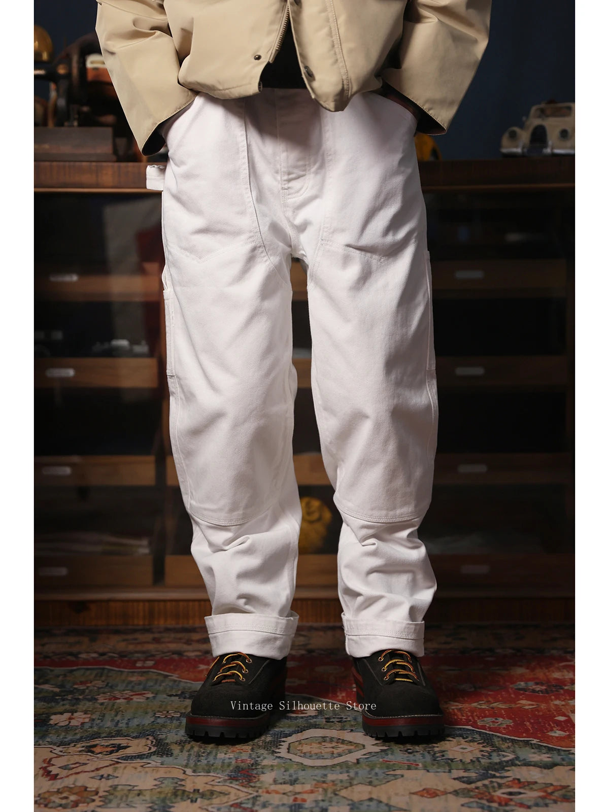 Men's Vintage Striped Denim Wabash Carpenter Pants