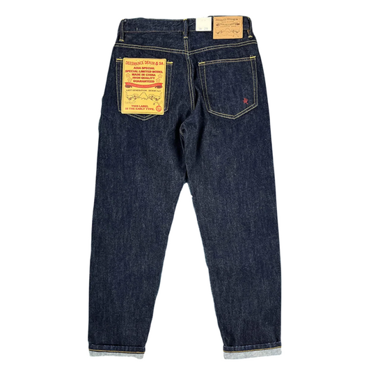 14oz Red Selvedge Denim Jeans for Men - Heavyweight Raw Indigo Cotton Pants
