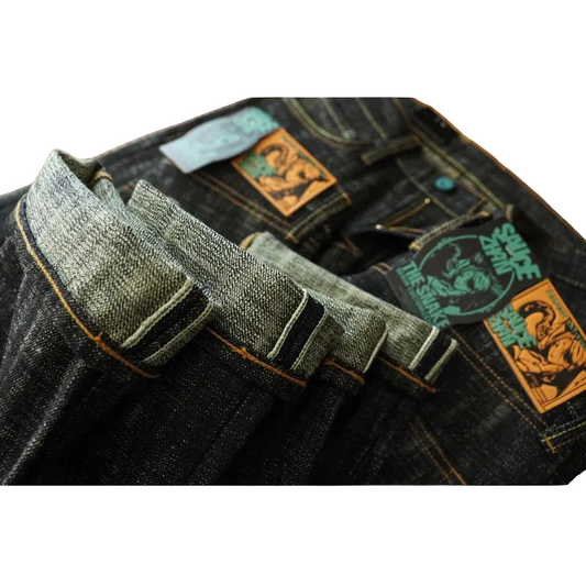 Men's Sanforized Selvedge Denim Jeans Limited Edition Double-sided Dyeing 66 Fit 20 Oz