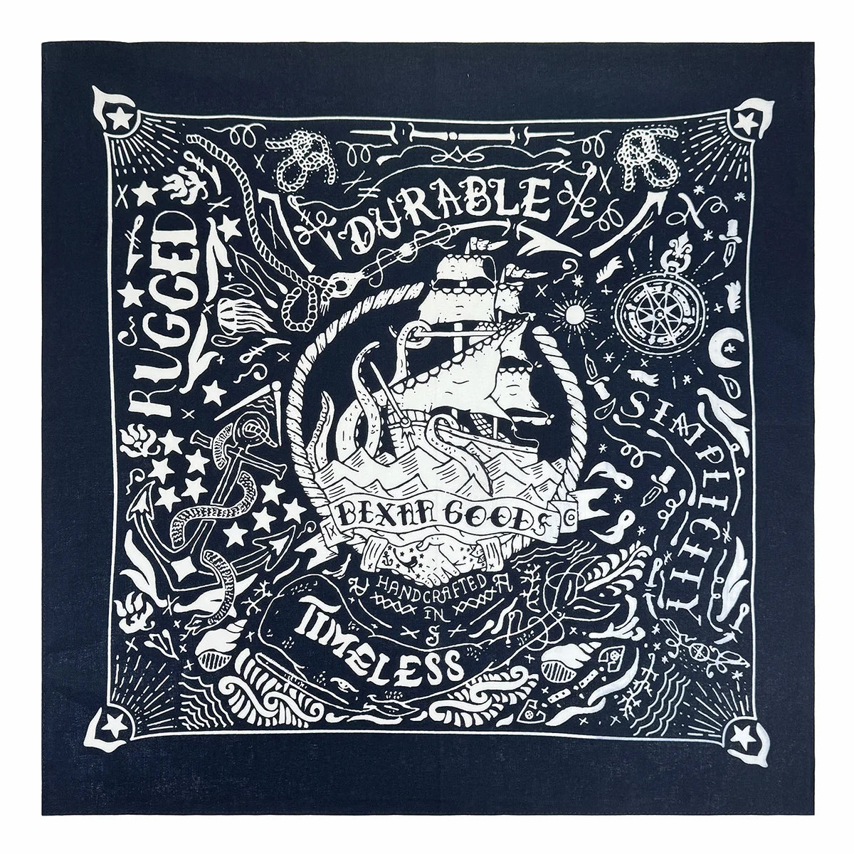 Nautical Print Cotton Bandana