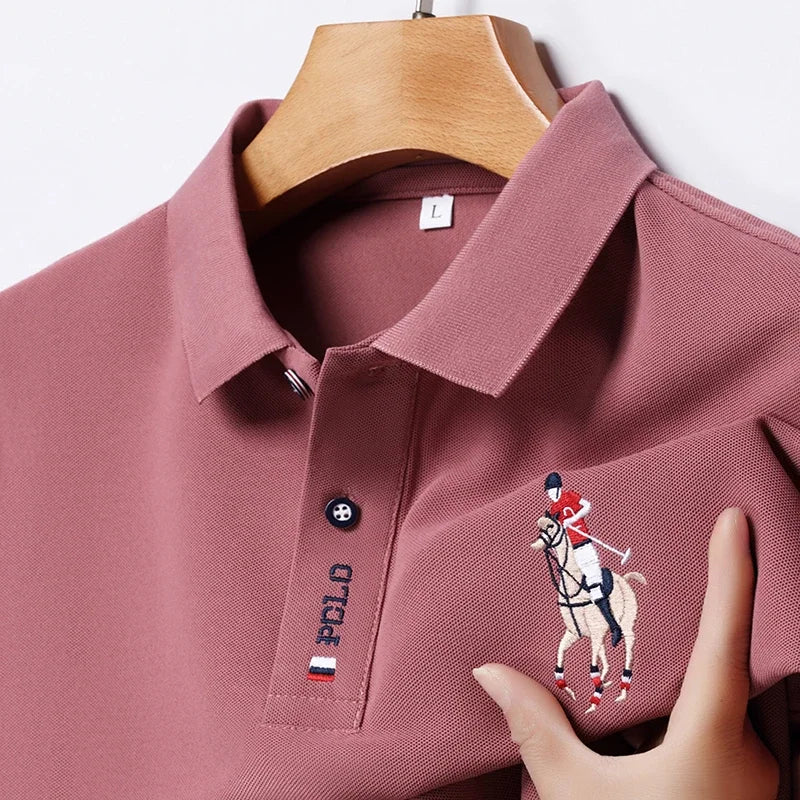 Men's Summer Embroidered Polo Shirt