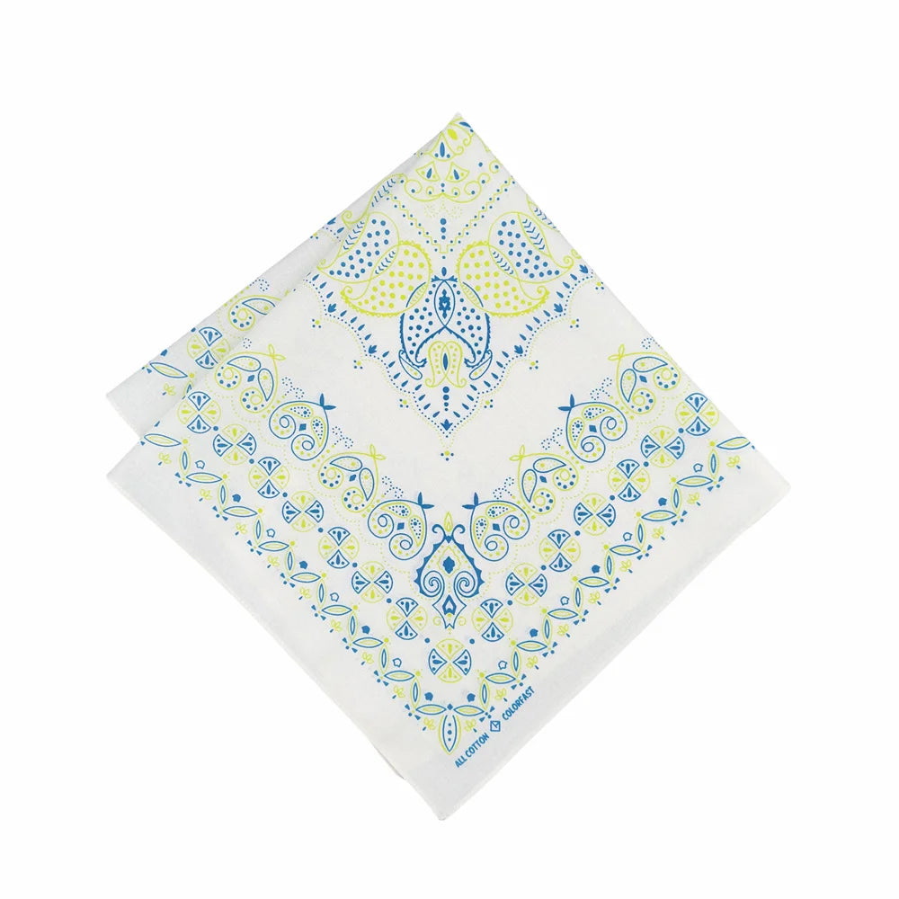 Retro Paisley Cotton Bandana - 55CM