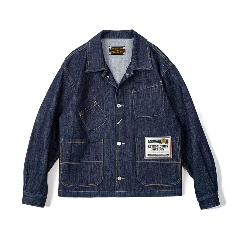 Asymmetrical Four-pocket 14.8oz Denim Jacket