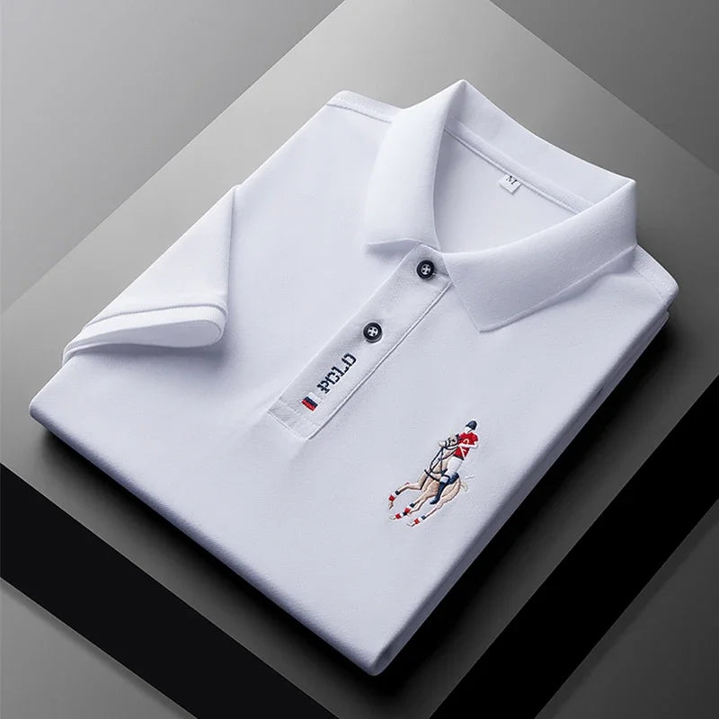 Men's Summer Embroidered Polo Shirt