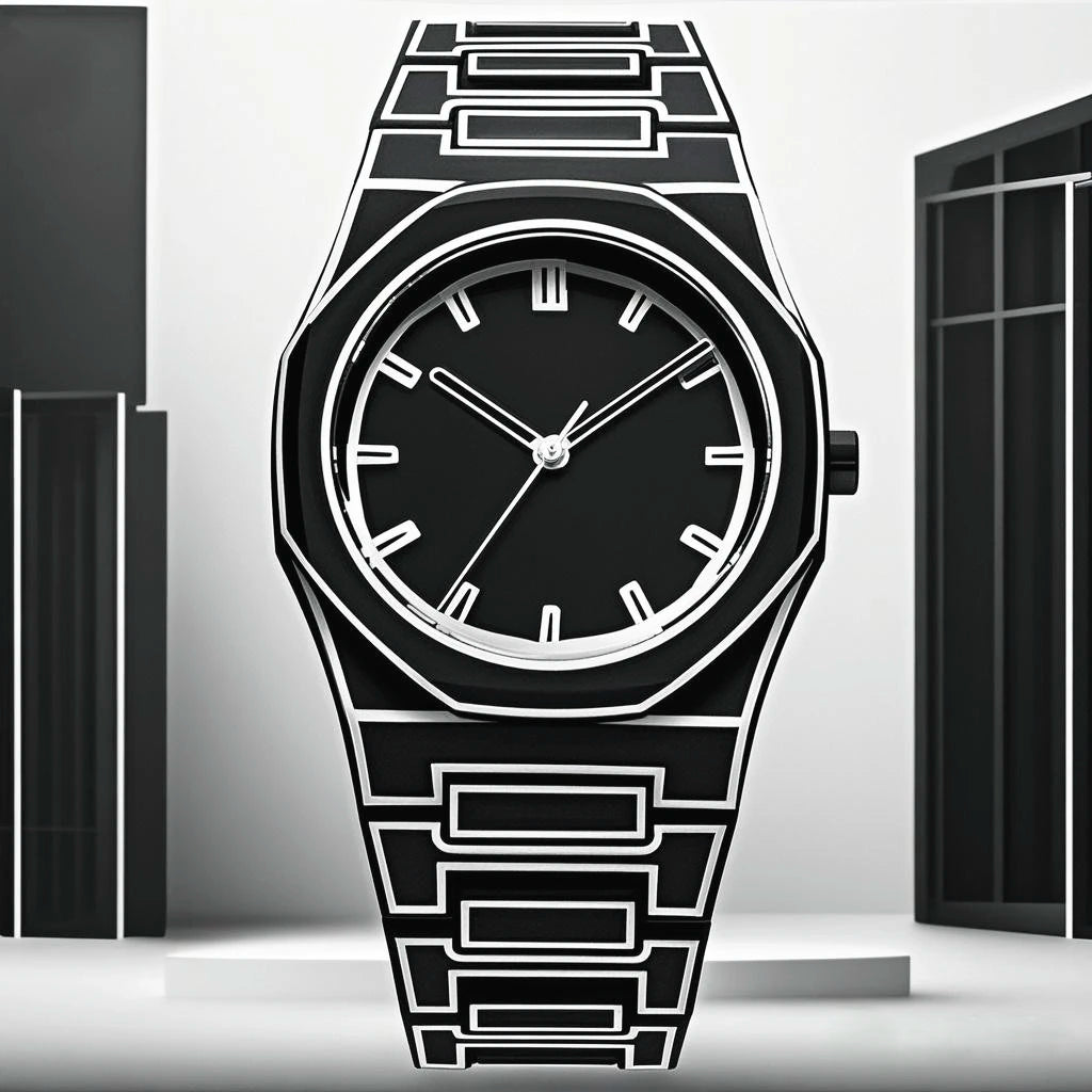 Sketch Design Comic Book Style Men's Quartz Watch - Waterproof