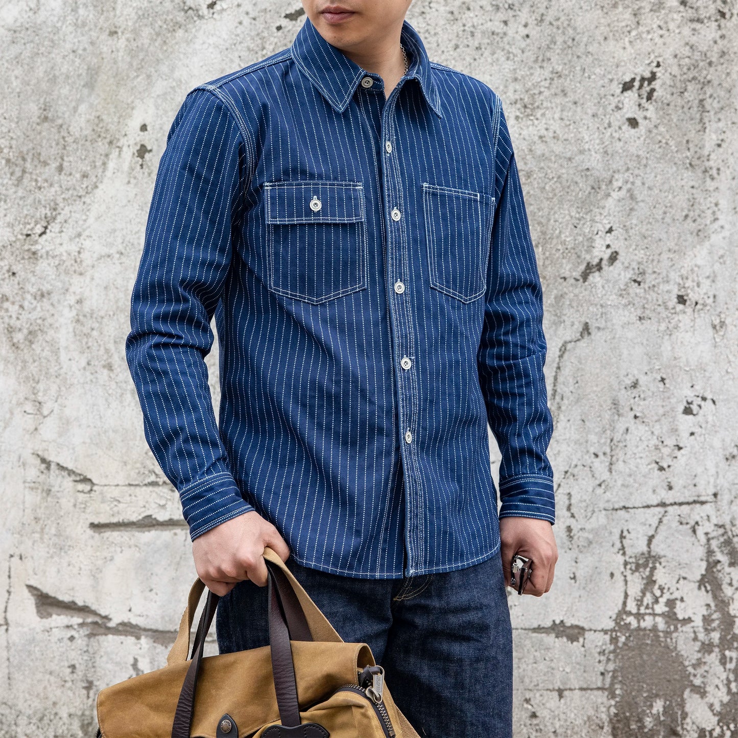 12oz Wabash Striped Work Shirt - Vintage Americana