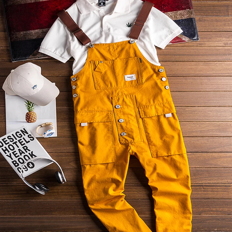 Men's Cargo Jumpsuit Overalls - Cotton