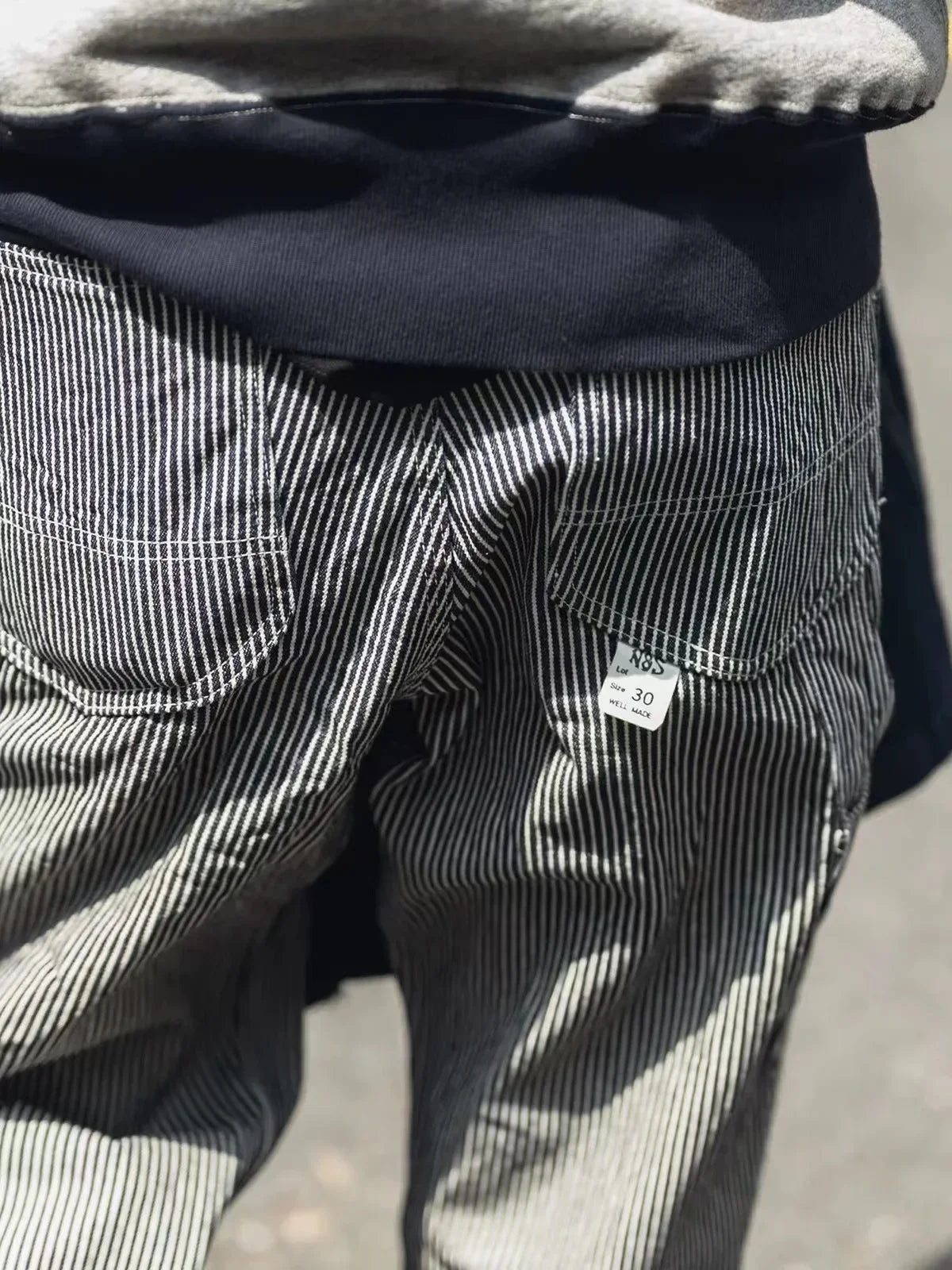 Denim & Hickory Stripe Carpenter Pants - Straight Leg