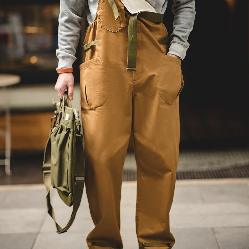 American Retro Canvas Overalls - Loose Fitting