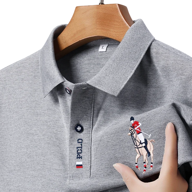 Men's Summer Embroidered Polo Shirt