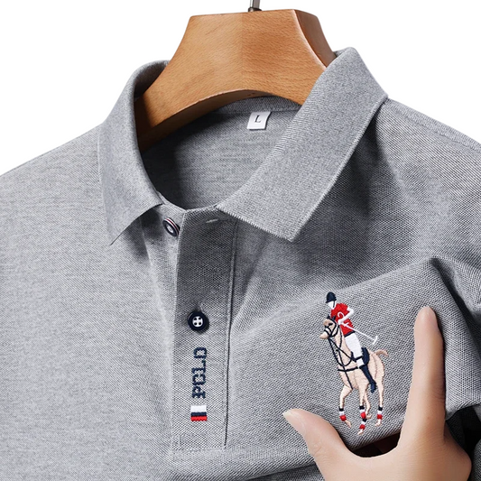 Men's Summer Embroidered Polo Shirt