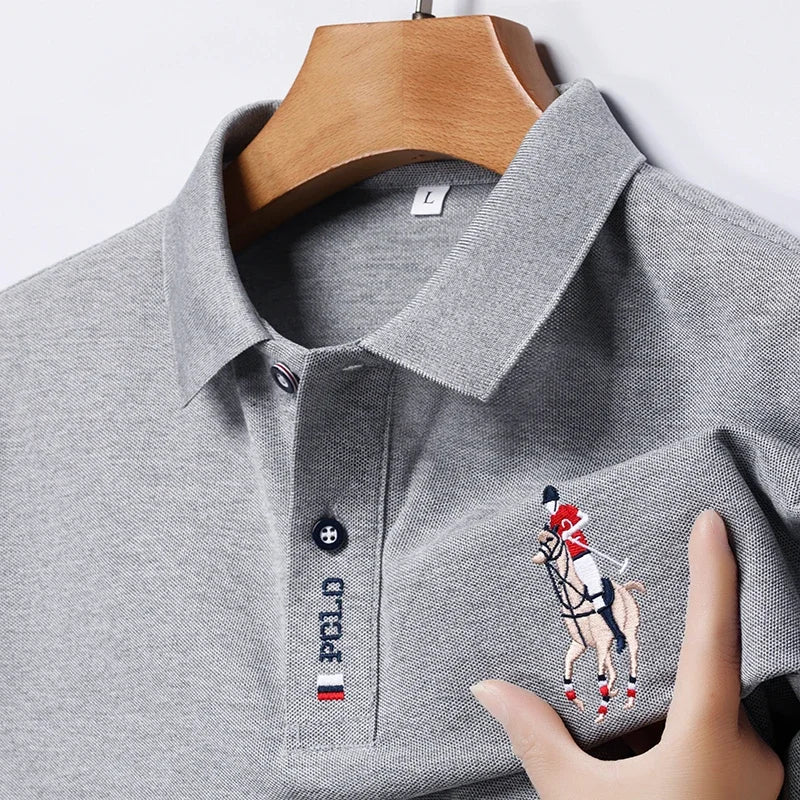 Men's Summer Embroidered Polo Shirt