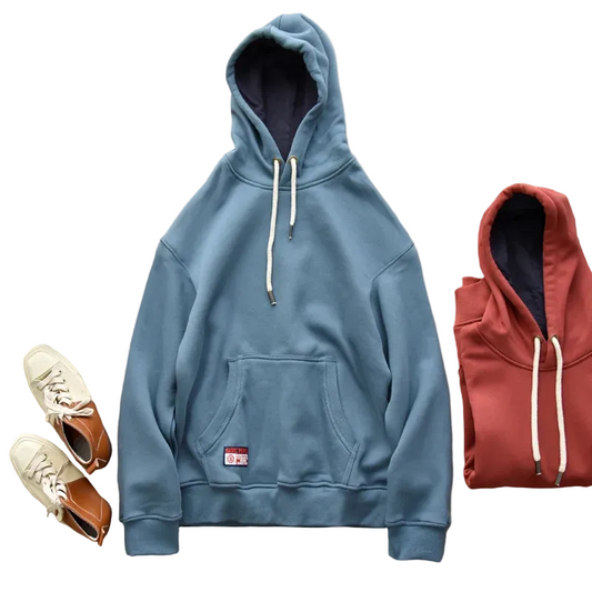 Vintage Solid Color Washed Heavyweight Hoodie