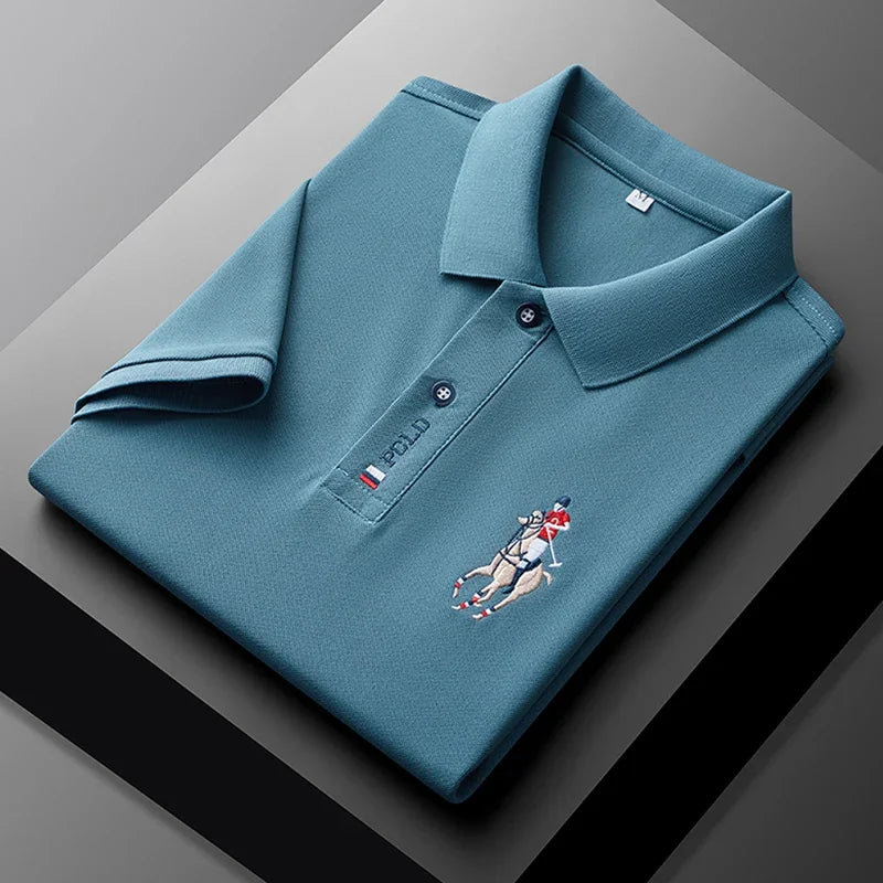 Men's Summer Embroidered Polo Shirt