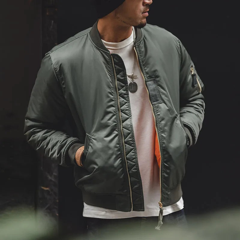 Men's Vintage MA1 Military Pilot Jacket - Nylon Shell