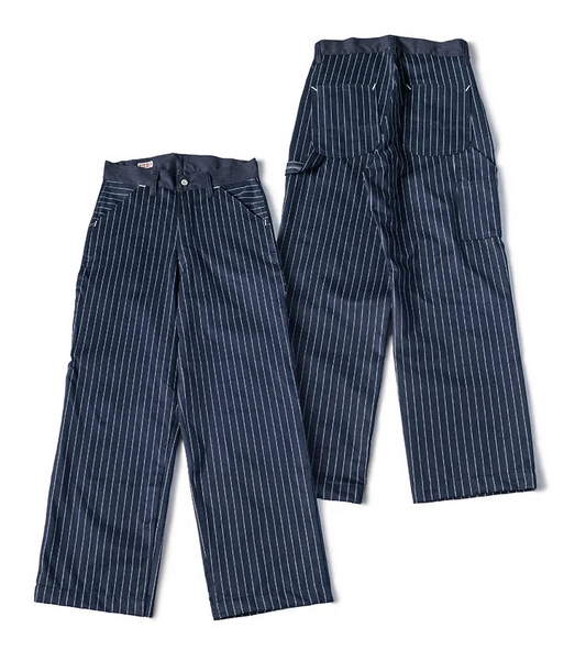 Striped Wabash Mechanic Work Pants - High Waist