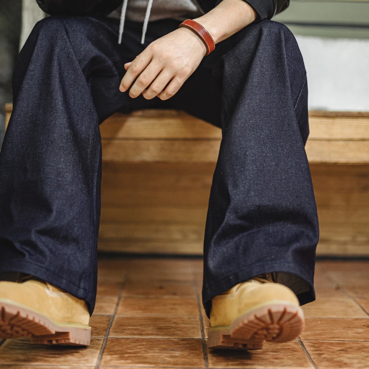 15.6oz Wide Leg Raw Selvedge Denim Jeans