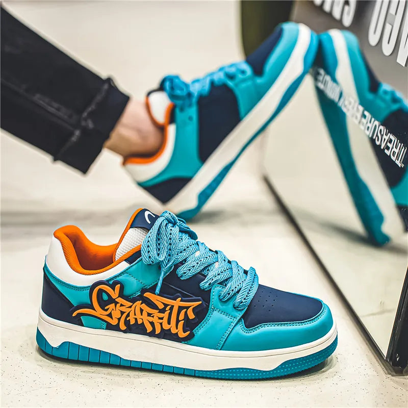 Skateboard Shoes - Loud Graffiti Pattern