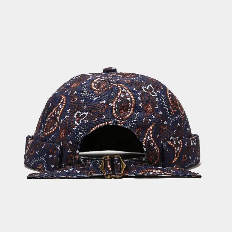 Cotton Paisley Brimless Docker Caps