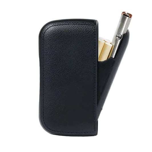 Leather Cigarette Case With USB Tungsten Electronic Lighter For Men