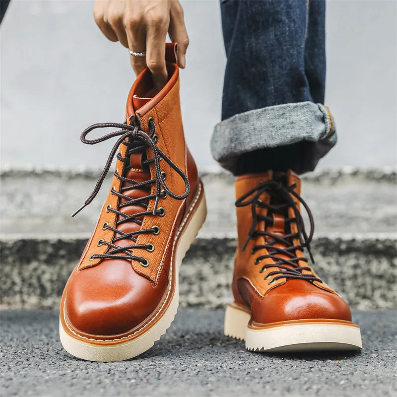 Handmade Vintage British Men's Ankle Boots | High-Quality Dress Leather Shoes