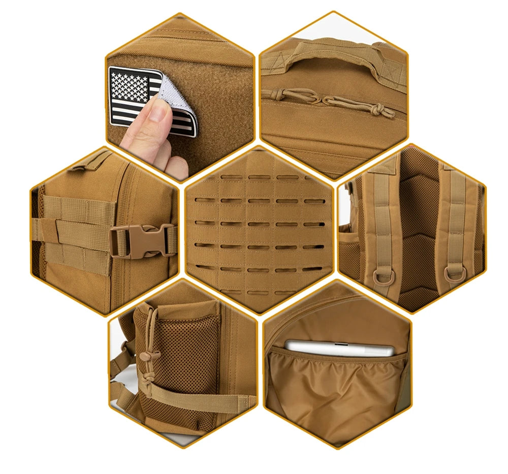 25L Tactical Backpack MOLLE EDC For Hiking And Everyday Carry