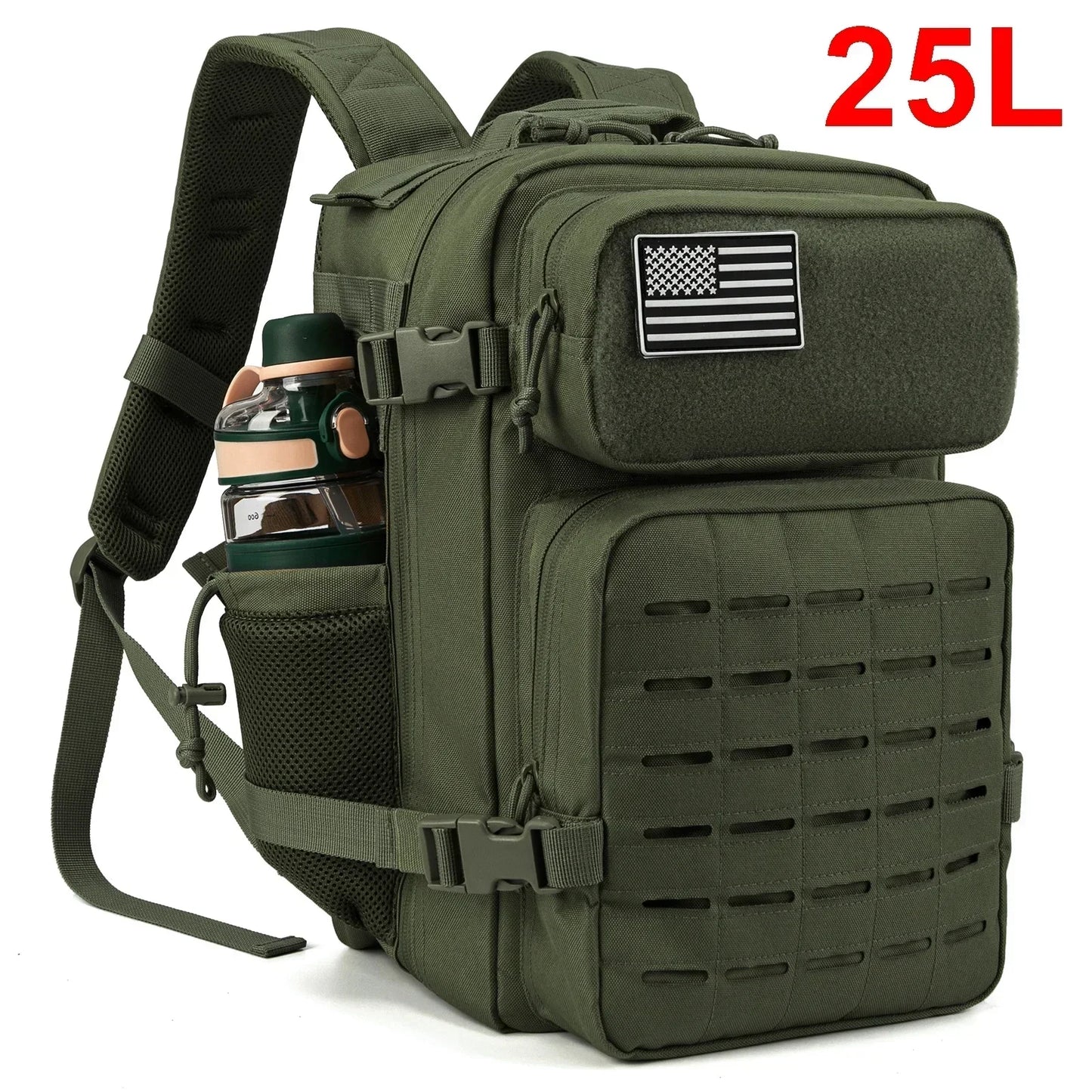 Tactical Backpack 25L 45L For Men And Women With MOLLE Cup Holders
