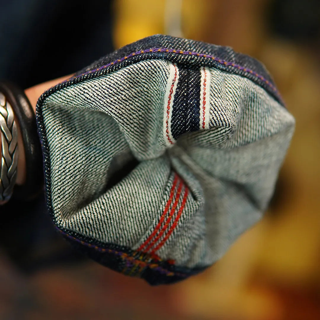 One-Wash Raw Denim 18oz Selvedge Jeans - Heavyweight Straight-Leg 100% Cotton