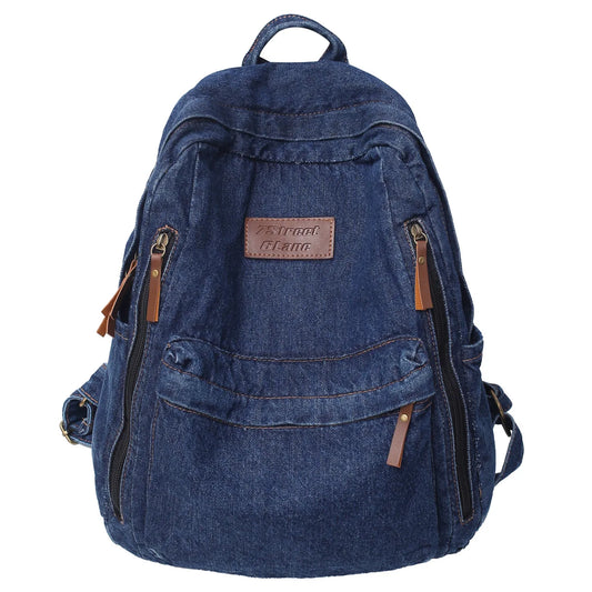 Large Capacity Denim Backpack