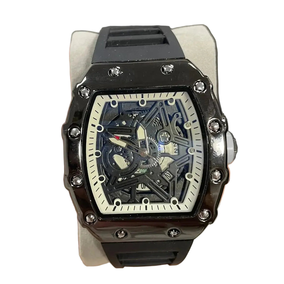 Men's Light Luminous Wine Barrel Shaped Quartz Watch