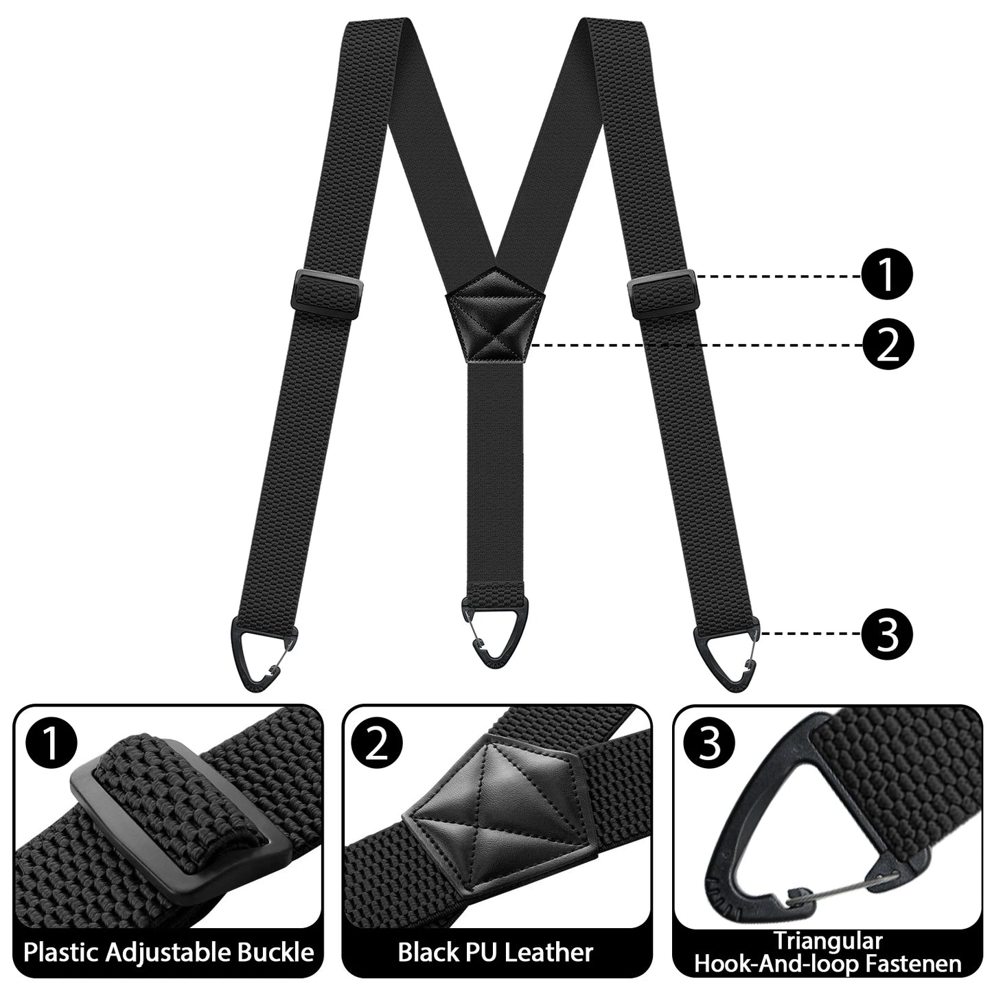 Hidden Suspenders for Men - Heavy Duty Y Back Suspenders