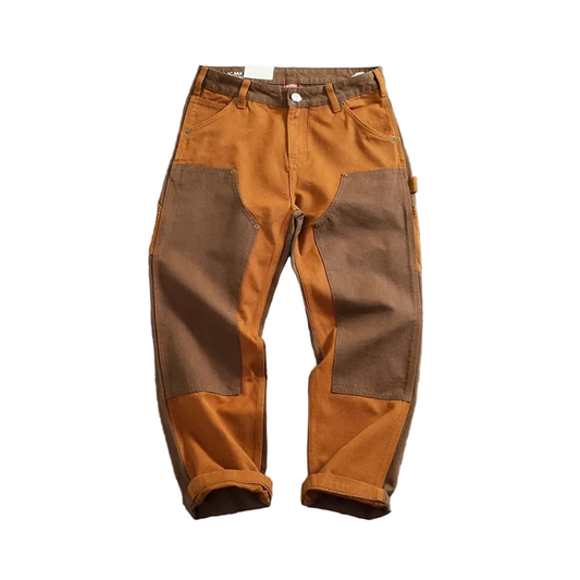 Men's Heavyweight Vintage Canvas Patchwork Pants