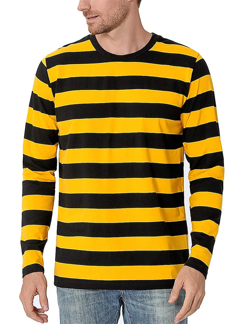 Men's Bold Striped Long Sleeve T-Shirts